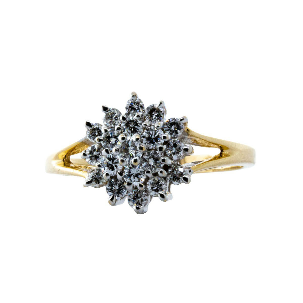 Starburst diamond ring.