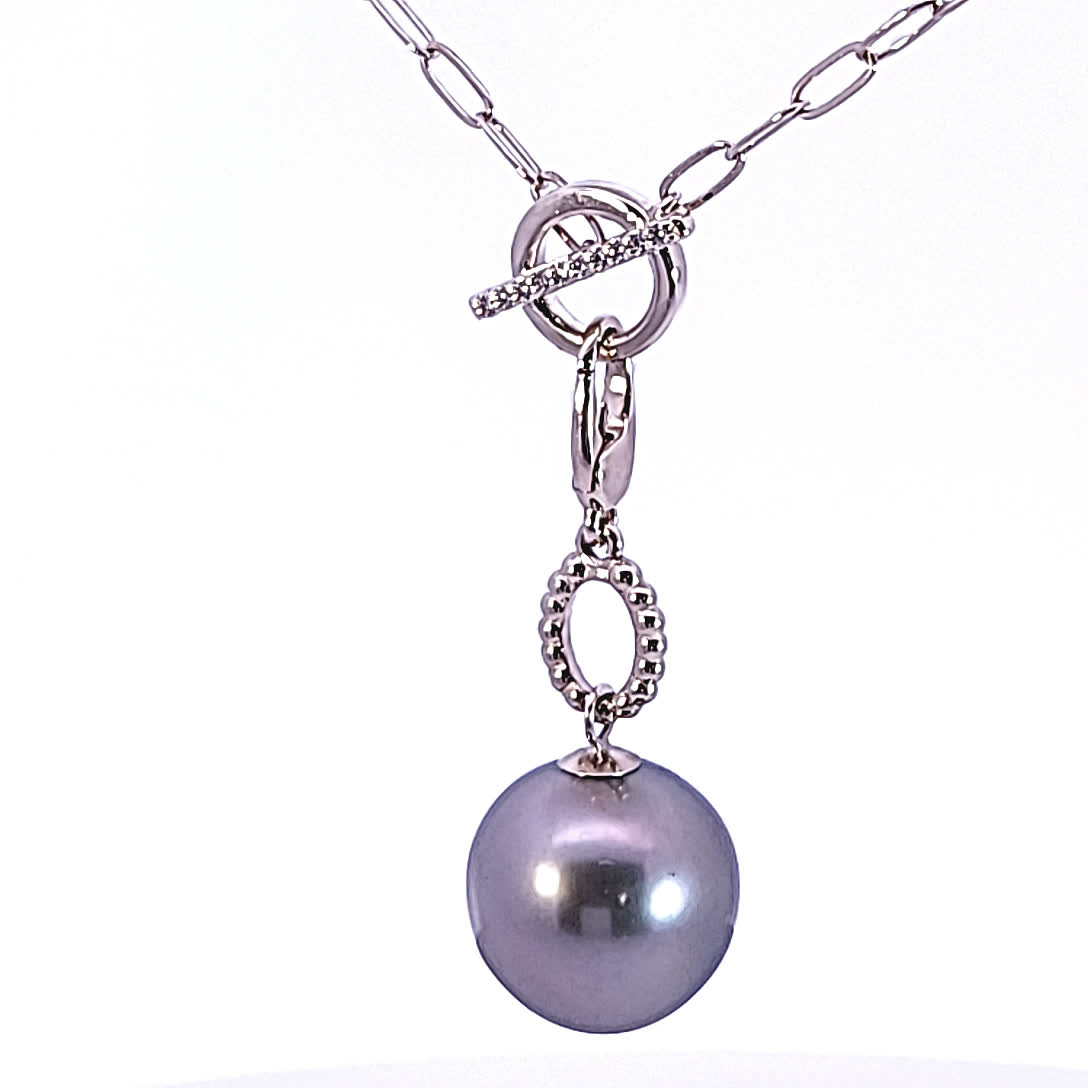 Tahitian Pearl and Diamond Necklace