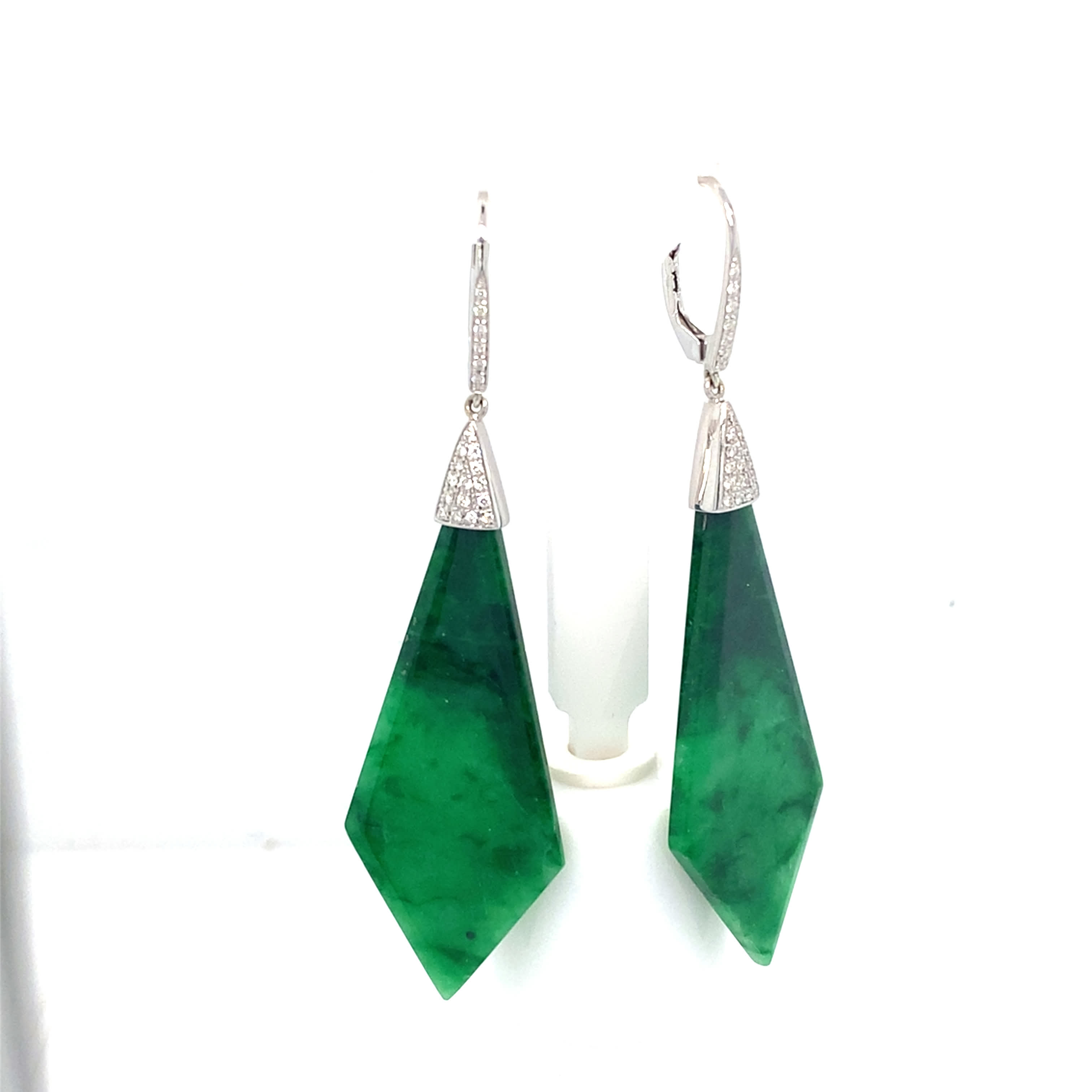 Jade drop earrings