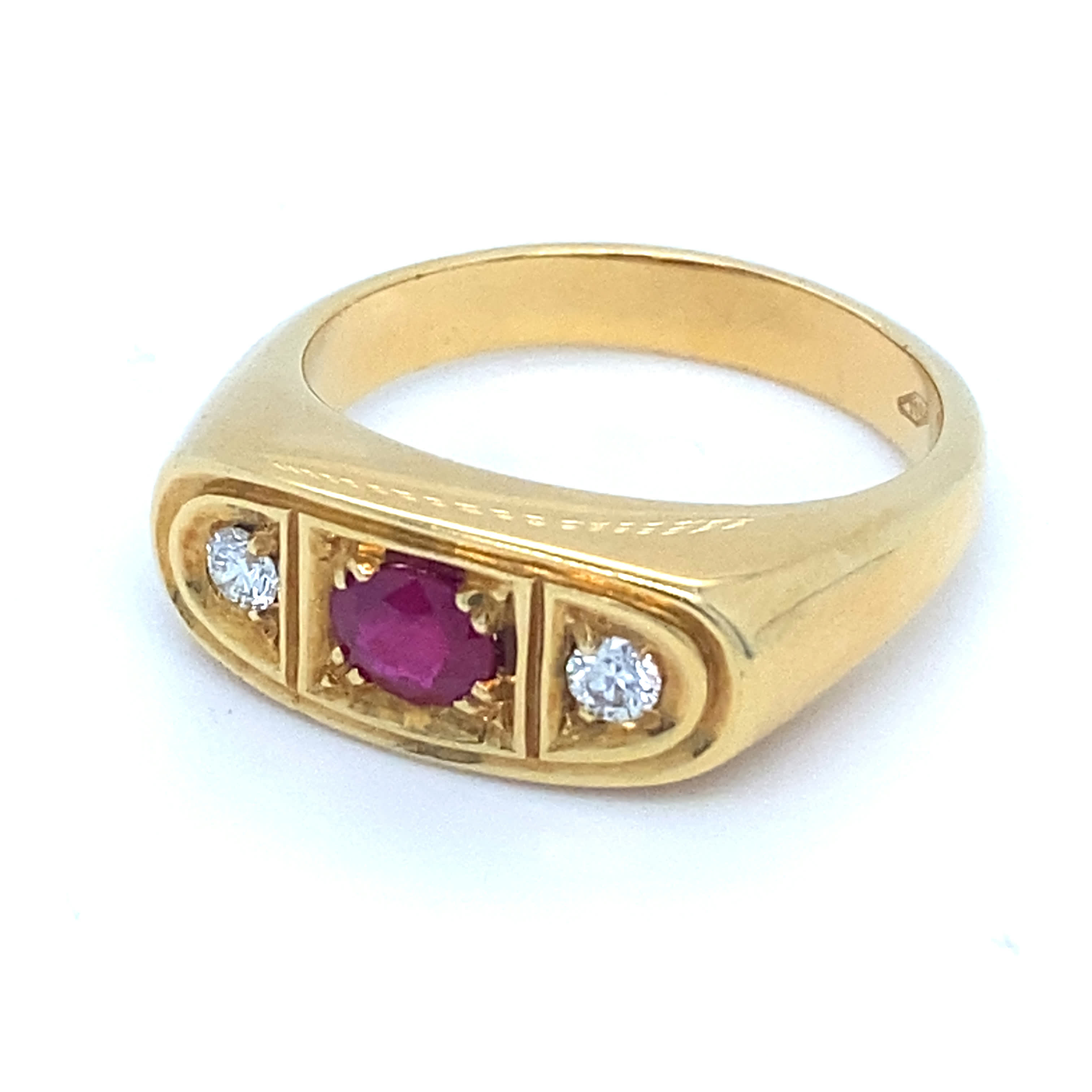 Men’s Ruby and Diamond Band