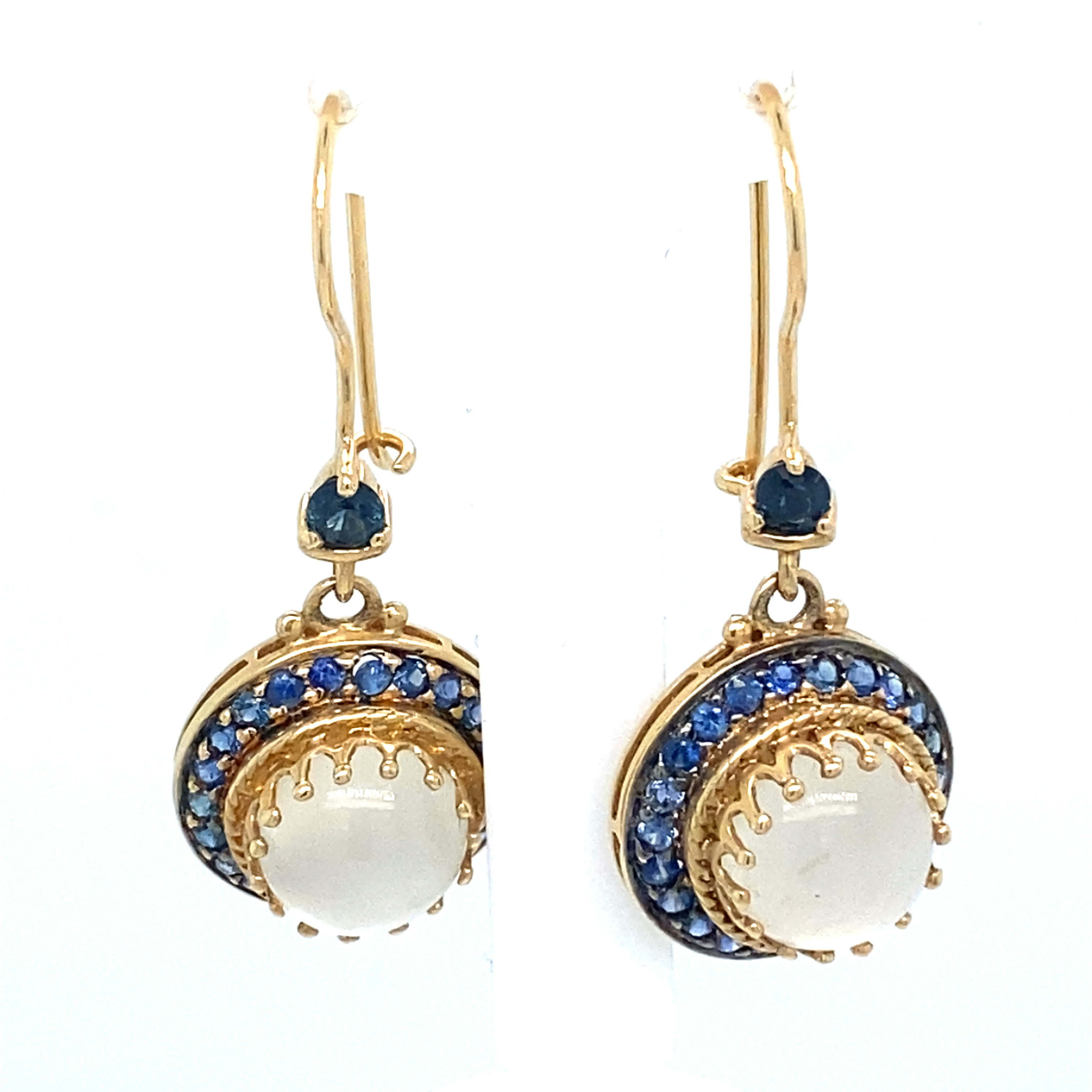 Moonstone/Sapp earrings