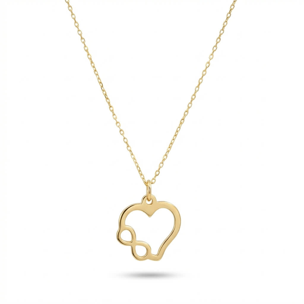 Sonsuzluk Kalp Kolye